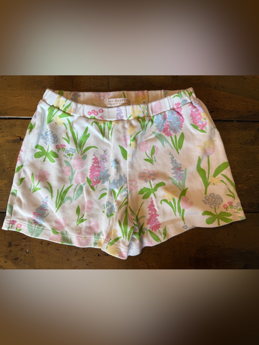 The Beaufort Bonnet Company Floral Green Pink Blue Cream Girls' Shorts